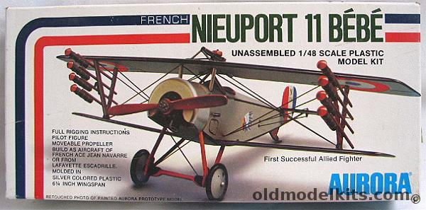 Aurora 1/48 TWO Nieuport 11 Bebe Revised Molds - Lafayette Escadrille or French Ace Jean Navarre, 754 plastic model kit